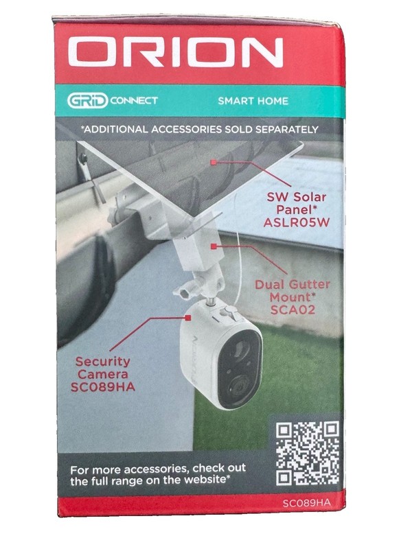 Orion SC089HA Grid Connect Smart Wireless 2K Rechargeable Security Camera IP65 N gallery