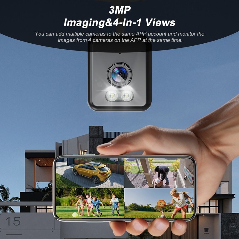 6PCS Security Home Camera 3MP WiFi Color Night Vision Indoor IP 2-Way Audio gallery