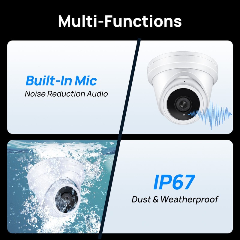 VIKYLIN CCTV Mini Night Version POE 8MP 4K Security Camera ONVIF Outdoor/Indoor gallery