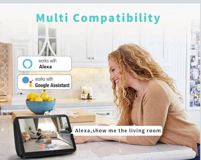 Indoor WiFi Security Camera 3K HD 360° Pan/Tilt, 2-Way Audio, Night Vision NEW gallery