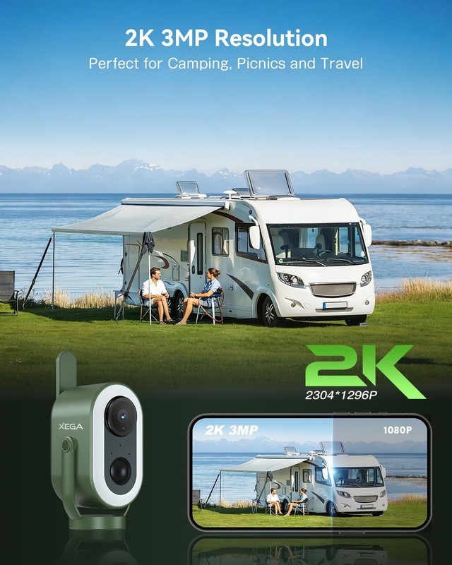 Xega 4G LTE Cellular Camping Camera Magnetic Built in SIM Card 2K HD... gallery