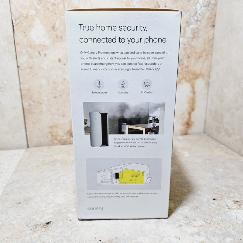 Canary View CAN100USWT White/Black Wireless 1080pHD Indoor Smart In Box gallery