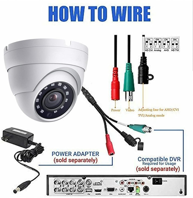 5MP Dome TVI AHD CCTV 4IN1 Security Camera 65ft Night Vision Metal Housing 2.8mm gallery