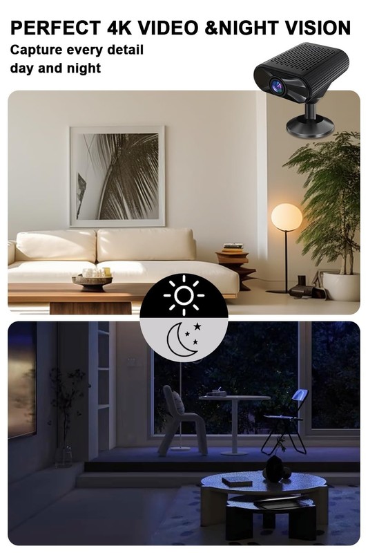 Mini Camera - 4K HD Wireless Small Camera - Tiny Indoor Security Cameras with... gallery