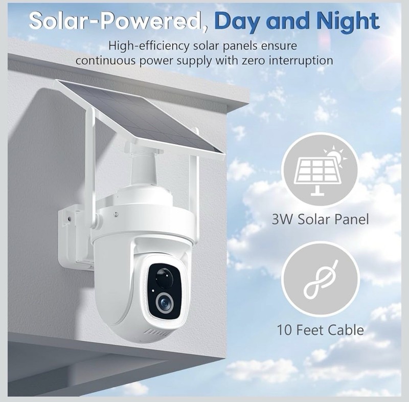 4K Security Cameras Wireless Outdoor with 360° Pan&Tilt,Auto Human Motion Tra... gallery