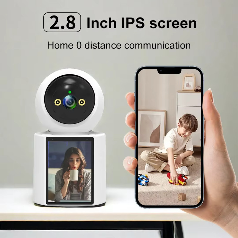 3MP 2-Way 2K Video Call Indoor Security Camera/2.8Inch Screen/One-Button Call gallery