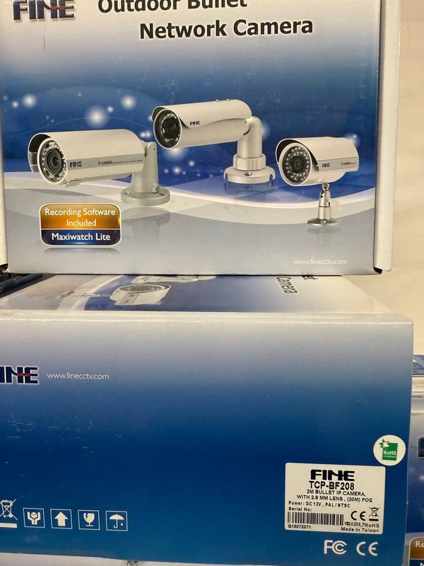 Liquidation of Assorted Bullet Network Surveillance Cameras | Lot of 17 boxes gallery