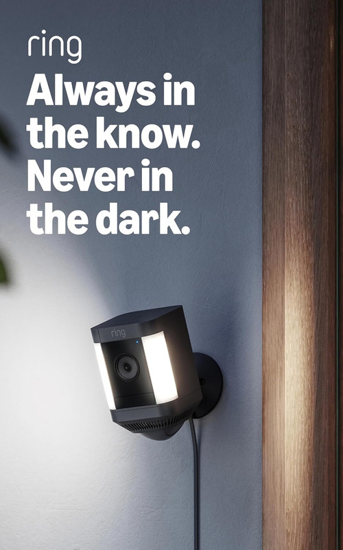 Spotlight Cam Plus, Wired | Two-Way Talk, Color Night Vision, and Security Siren