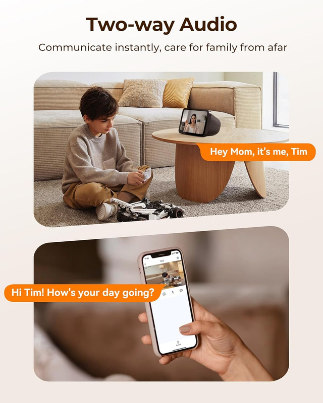 4MP Home Security Camera with AI Detection, Night Vision & 2-Way Audio gallery