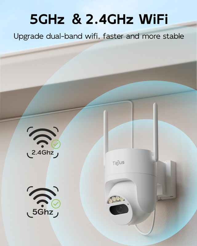 5G/2.4G Security Camera Outdoor, 3MP Wired Cameras 24/7 Recording, Plug-In Power gallery