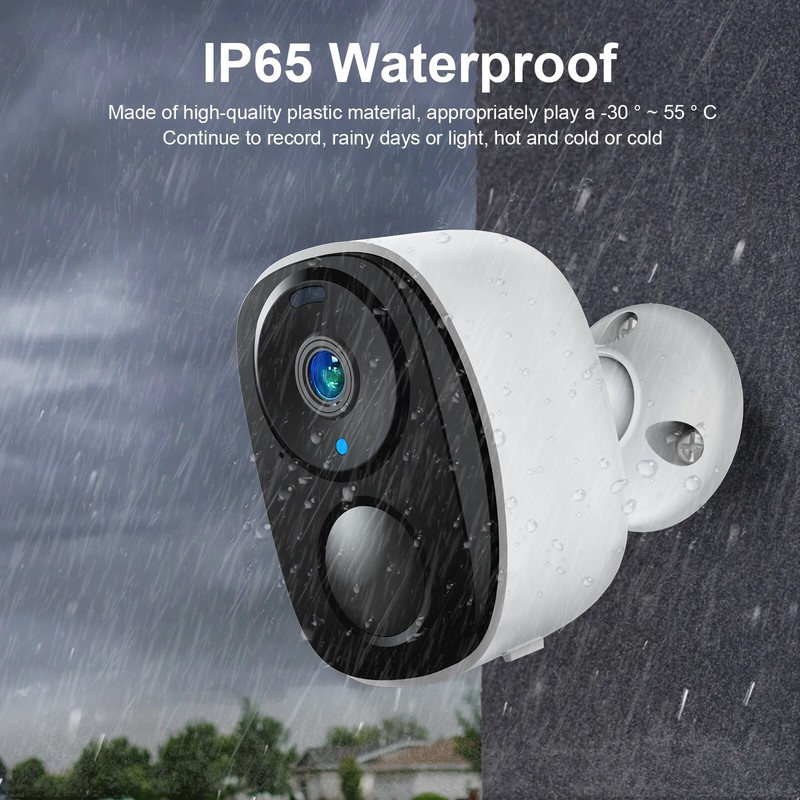 3MP Solar Security Camera Wireless Two-Way Audio 2K WiFi for Home Surveillance