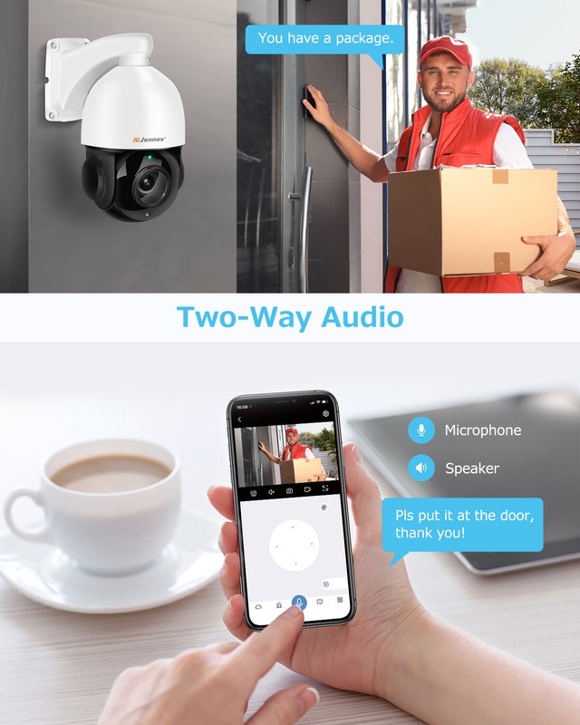 360 4K 8MP POE PTZ Security IP Camera Outdoor 30x Zoom CCTV HIKVISION Compatible gallery