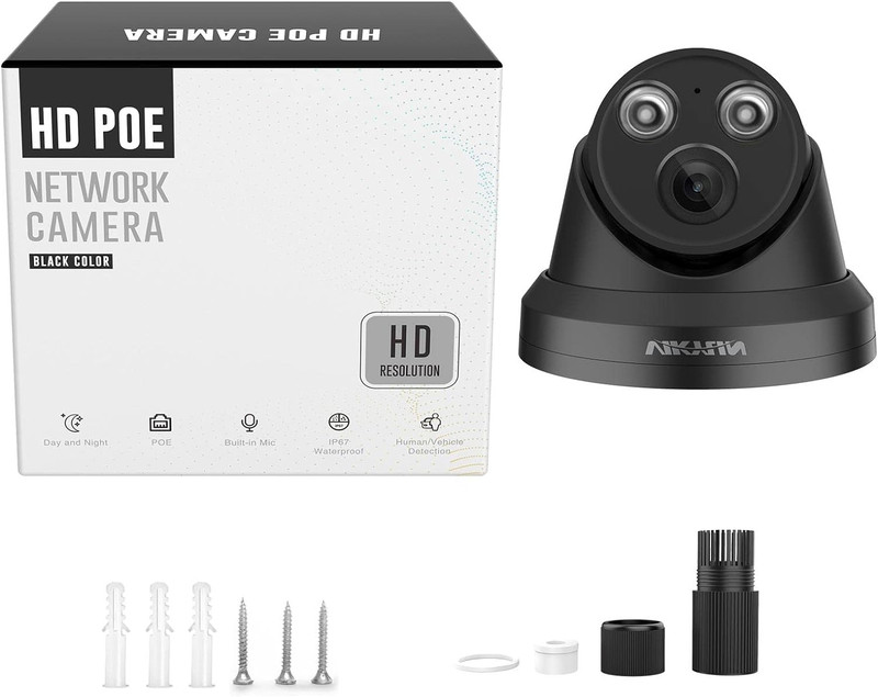 4K 8MP IP Poe AI Camera Security IP Turret Camera with 98Ft 2.0 Night Vision gallery