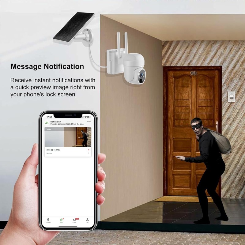 4G LTE Cellular Security Camera No WiFi Solar Outdoor Night Vision With SIM Card gallery