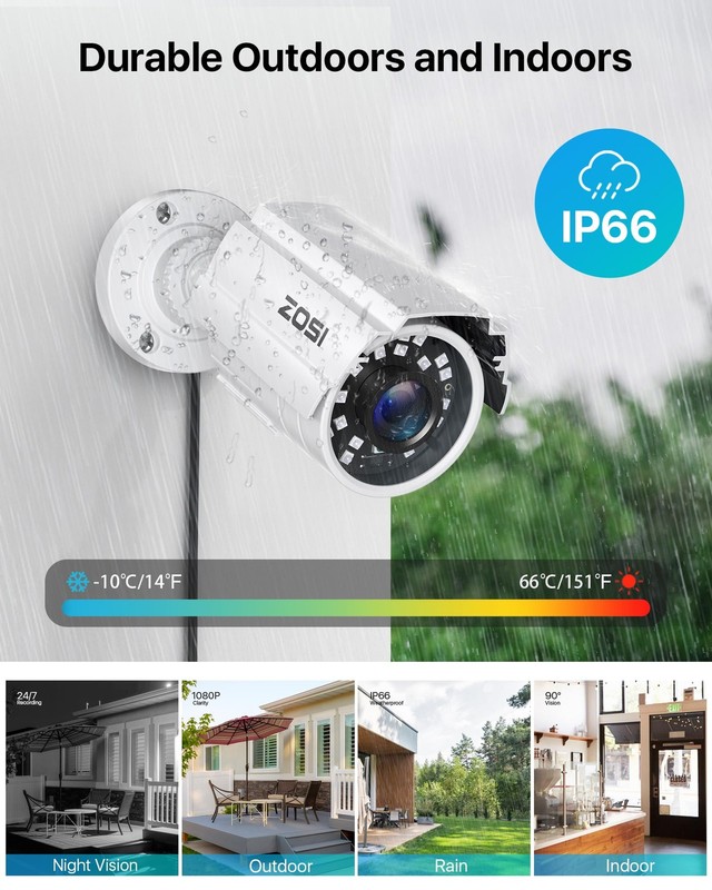 1080P 2.0MP HD 1920TVL Hybrid 4-in-1 TVI/CVI/AHD/960H CVBS CCTV Security Came... gallery