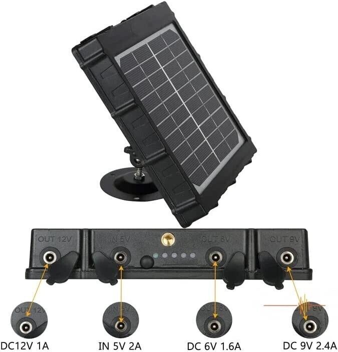 Trail Camera Solar Panel Charger 12V Trail Camera 8,000mAh Lithium Battery gallery