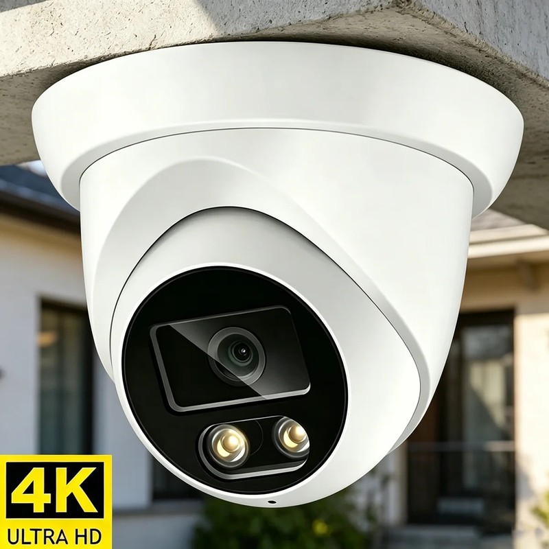 Unbranded 8MP AHD Dome CCTV Camera 3.6mm AI Motion Detection IP67