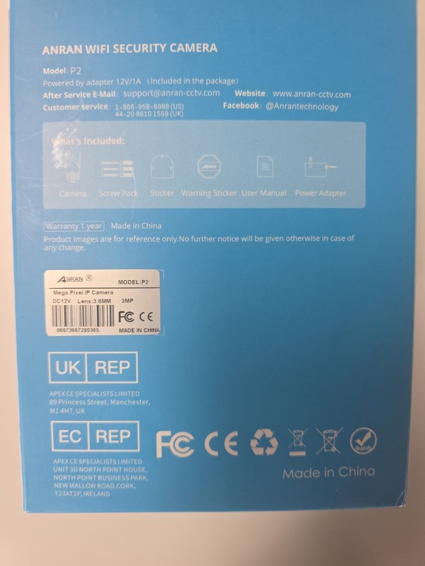 ANRAN HD WIFI SECURITY CAMERA P2 gallery