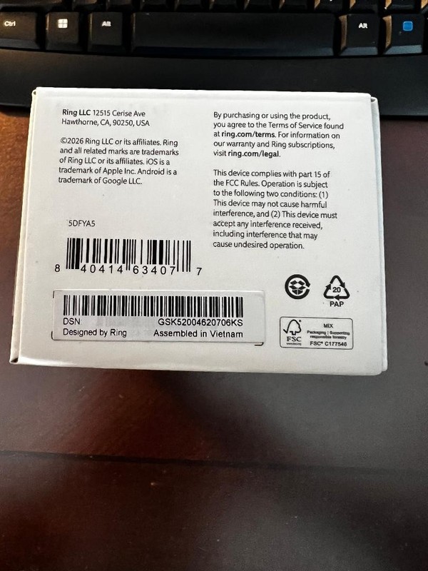 Ring Battery Doorbell 2nd Gen (newest model) 2K Speckled Gray [NEW] gallery
