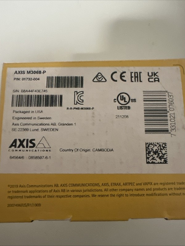 Axis M3068-P 12MP 360 Panoramic Camera | 01732-004 NEW SEALED gallery