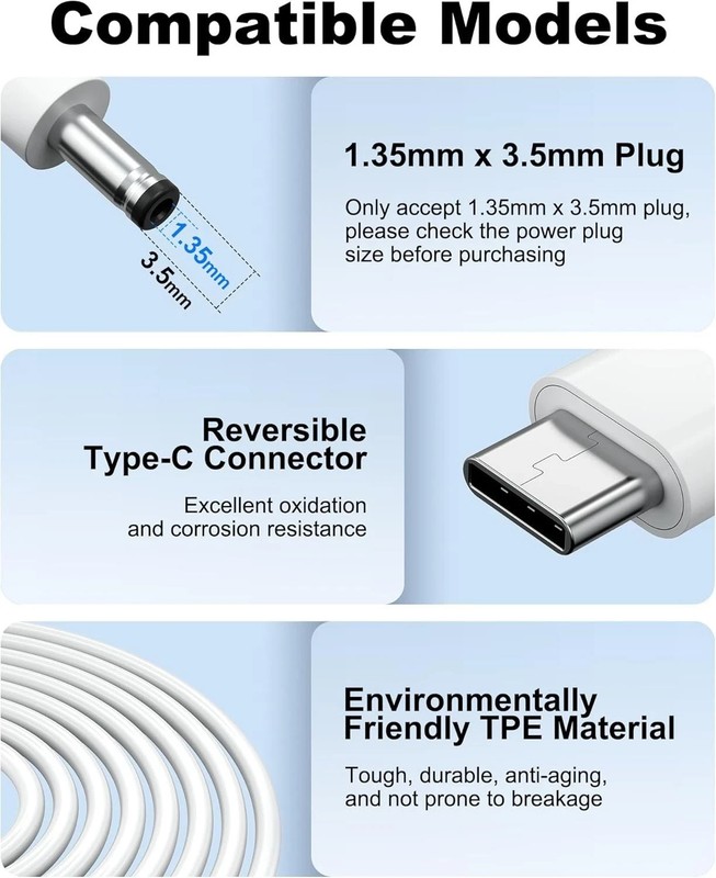 Indoor & Outdoor Power Adapter for Ring Stick up Cam Battery/Plug-In, 4M/13.1 ft gallery