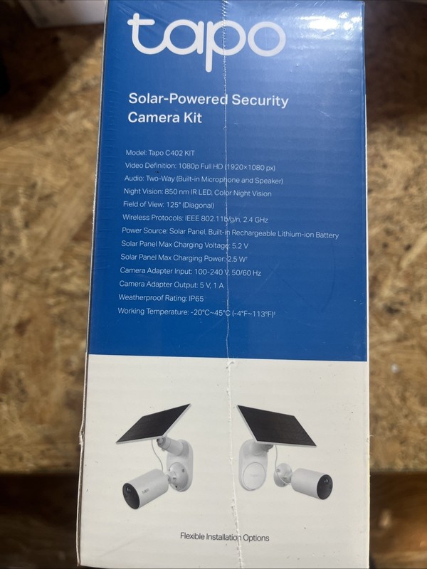 TP-Link SolarCam C402 Kit, Outdoor Battery Camera with Solar Panel Base gallery