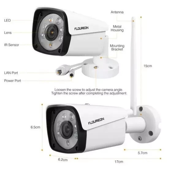 FLOUREON 3.0MP Wireless CCTV Home Security Camera System Auto Cascading NVR gallery