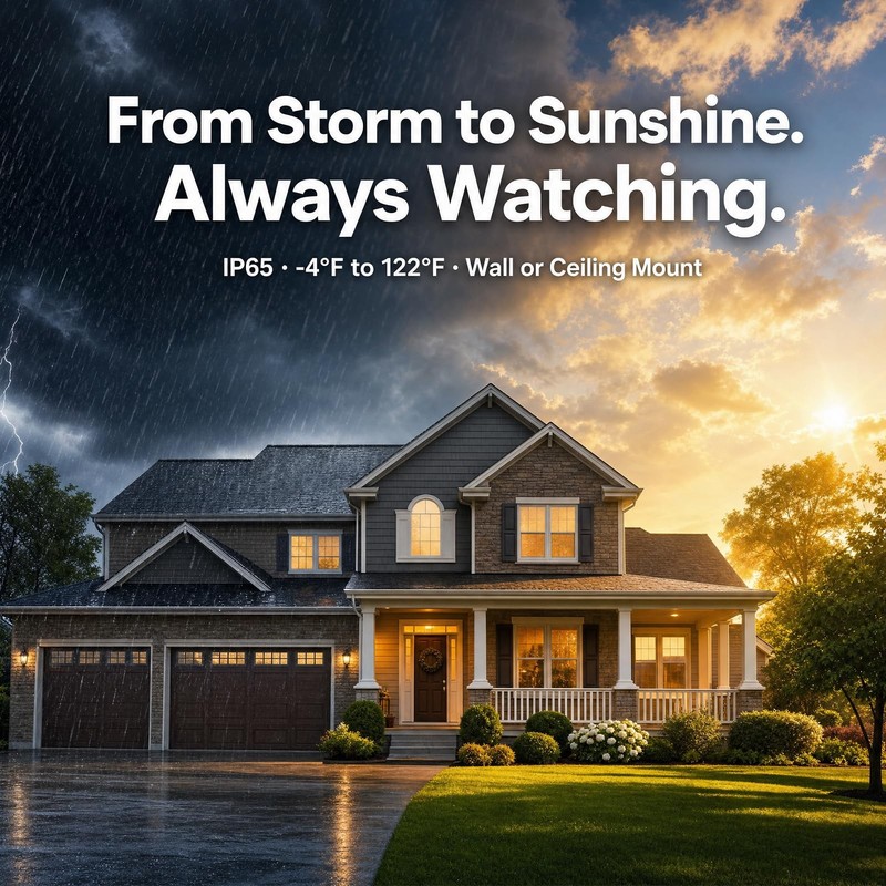 3MP 2K Wireless Outdoor Security Camera, Battery Powered, IP66 gallery