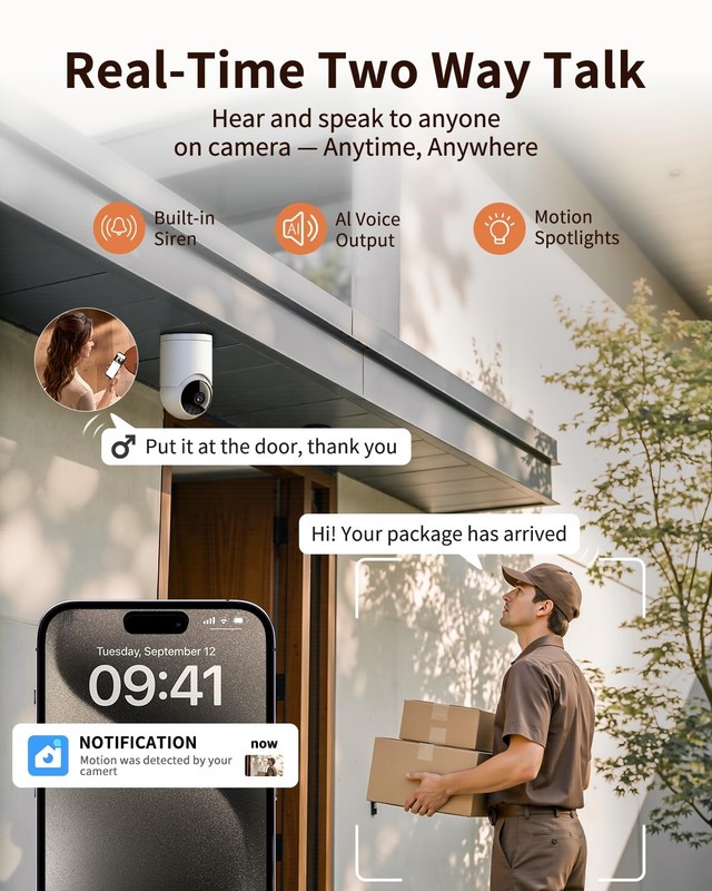 𝟐𝐊 Indoor Cameras for Home Security, for indoor Baby Pet Dog Cat Nanny gallery