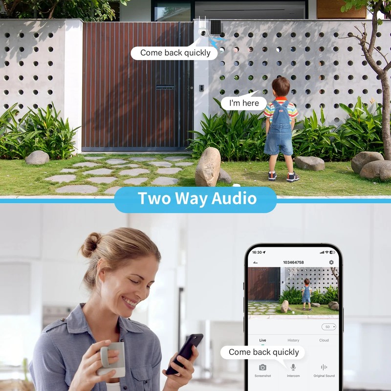 PACK of 6 Jennov 2K 360° PTZ Solar Wireless Security Camera Wi-Fi Outdoor gallery