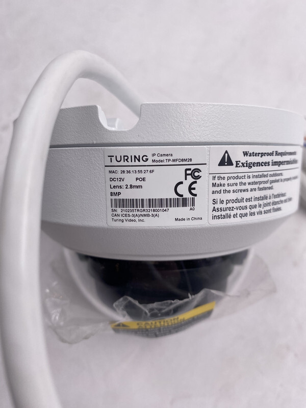 TURING TP-MFD8M28 8MP OUTDOOR DOME VIDEO CAMERA gallery