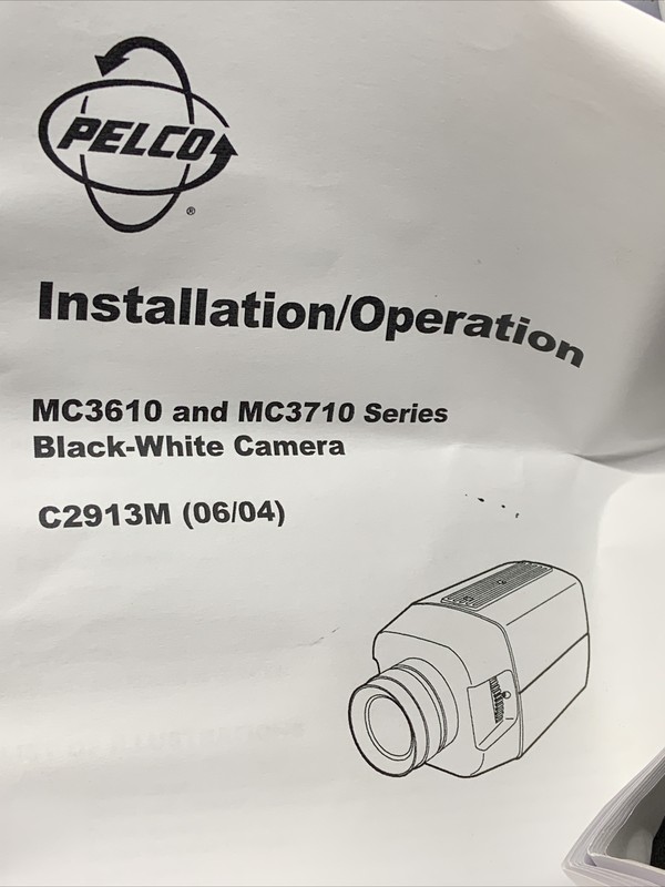 Pelco MC3710S-6 Black and White B/W CCTV Camera 1/3” 12/24V STD Resolution OB gallery