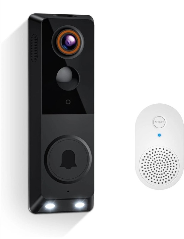 1080p Smart Wireless Doorbell Camera, Ai Human Detection,Real-Time Alerts, Night