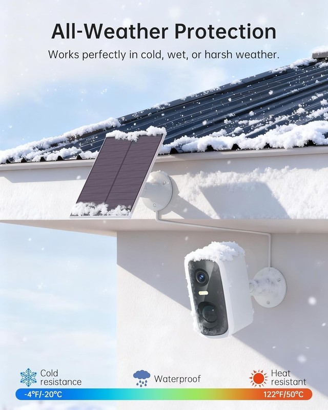 Camara De Seguridad Con Panel Solar y Audio Inalambrica Wifi Para Casas Exterio