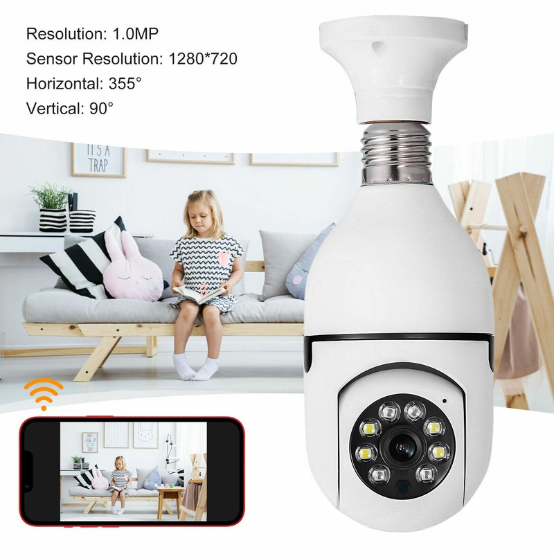 360° Panoramic WiFi IP Camera E27 Light Bulb Wireless 1080P HD Security Camera gallery