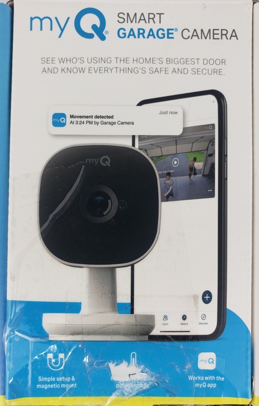 MyQ Smart Garage HD Camera / Stand alone or Upgrade To MyQ Garage Opener motion gallery