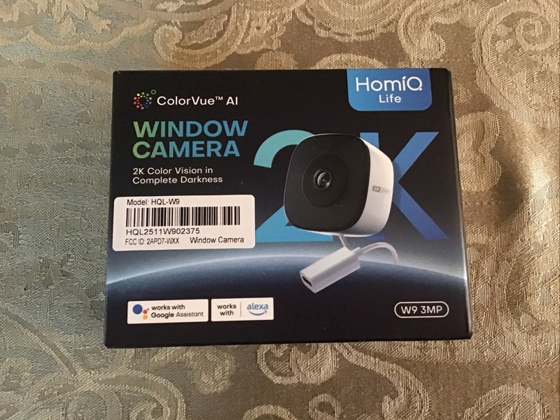 HomiQ 3MP 2K Window Camera for Home Security, 5Ghz & 2.4Ghz WiFi 3MP, WHITE