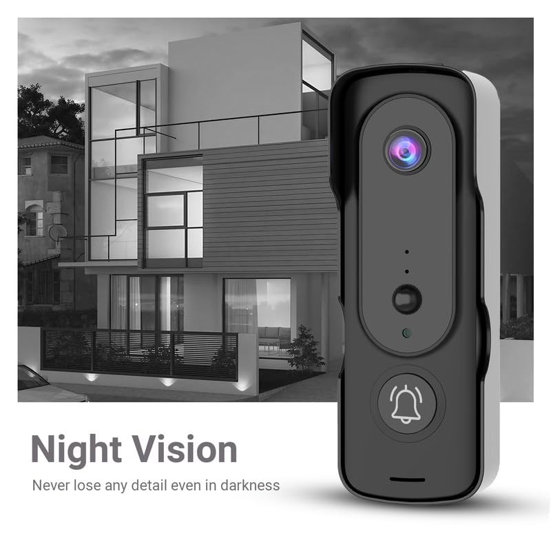 Wireless Doorbell Camera, 170° Ultra Wide Angle, Human Detection, 180 Days Ba... gallery