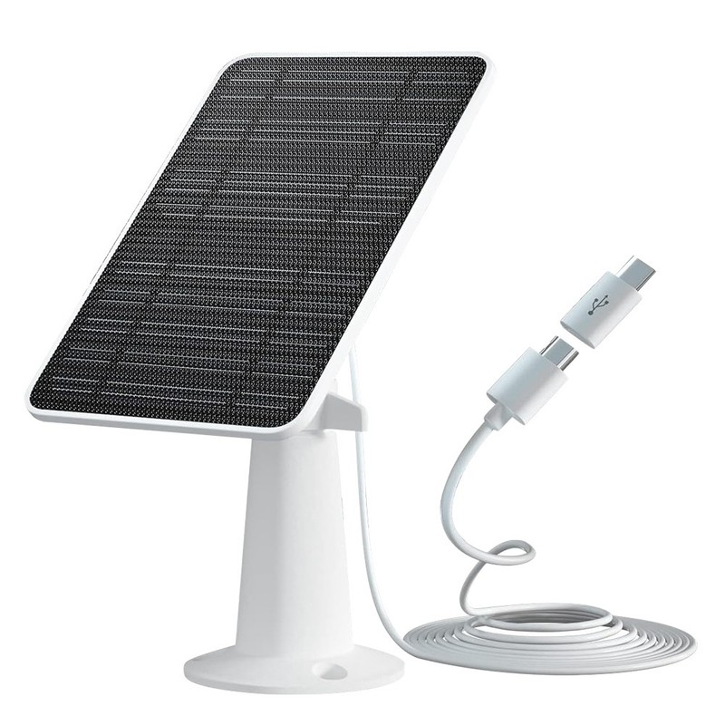 1-4Pcs Solar Panel Charge with USB Power Cable for Eufy Camera Micro USB Type-C