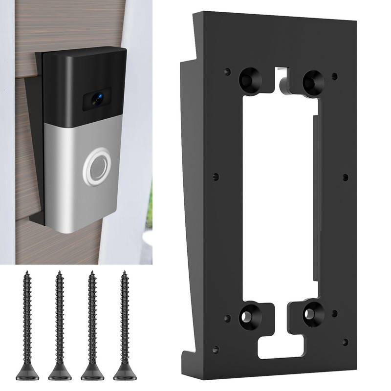 Doorbell Siding Mount Vinyl/Vinyl for Ring Doorbell, BLACK