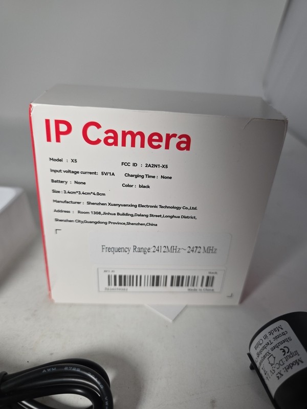 IP Camera Shenzhen Electronic Company **Model :x5 ** Input Voltage 5v/1A gallery