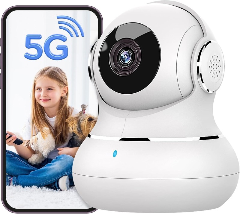 360-Degree Pan/Tilt Indoor Camera with Cry Detection & Alexa Compatibility gallery
