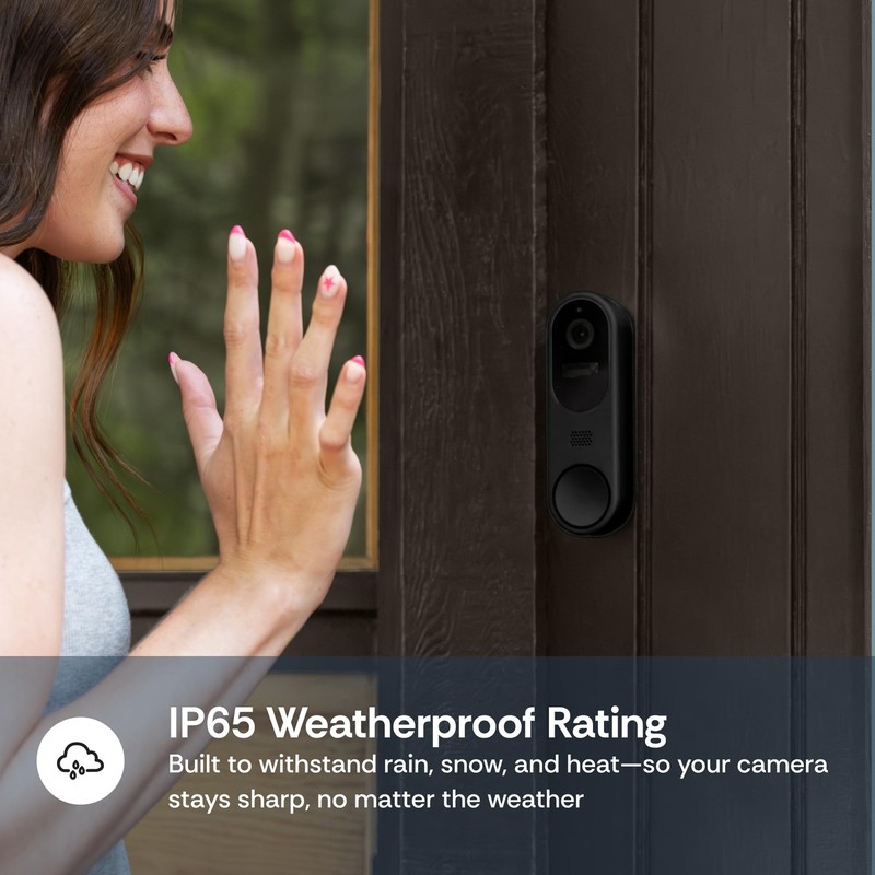Luna Video Doorbell Camera Wireless, 2.4GHz Wi-Fi Doorbell with Chime gallery