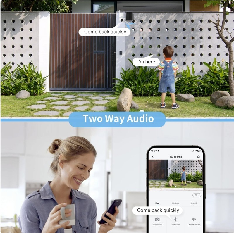 PACK of 6 Jennov 2K 360° PTZ Solar Wireless Security Camera Wi-Fi Outdoor gallery
