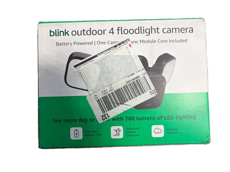 Blink Outdoor 4 Floodlight Camera Battery Powered Sync Module Core New