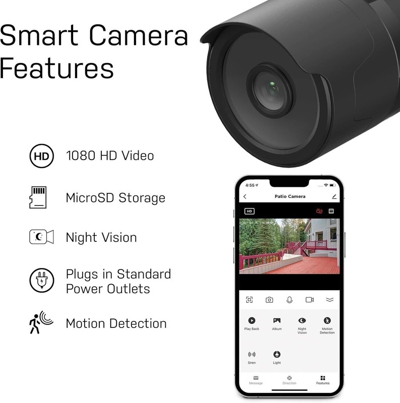 Feit Electric Outdoor Camera, 2.4GHz WiFi Security Camera Works with Alexa... gallery