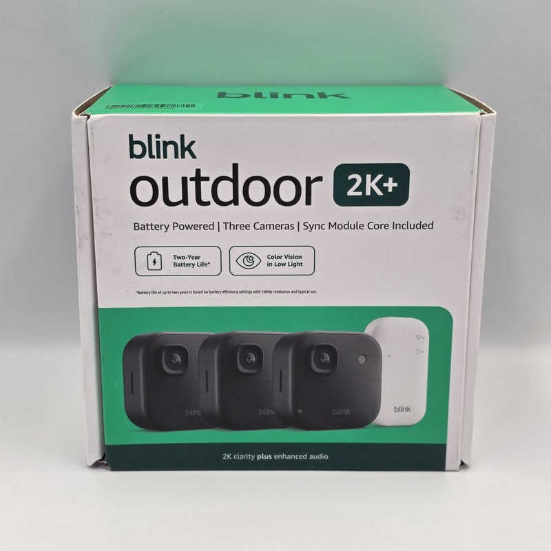 Blink Outdoor 2K+ Wireless Security Camera 3 Cam System 2025 New Sealed