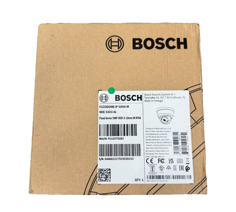 Bosch NDE-5503-AL FLEXIDOME IP 5000i IR 5MP HDR Outdoor Dome Camera