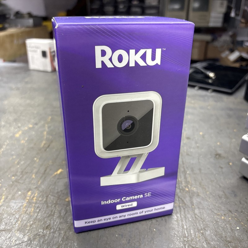 New Roku Indoor Camera SE WiFi Connected Smart Home Wired Security Surveillance