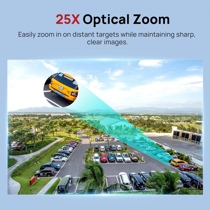 VIKYLIN CCTV 360 degree 8MP PTZ 25x Zoom 4K IP Camera IR50M Auto Tracking Speed gallery